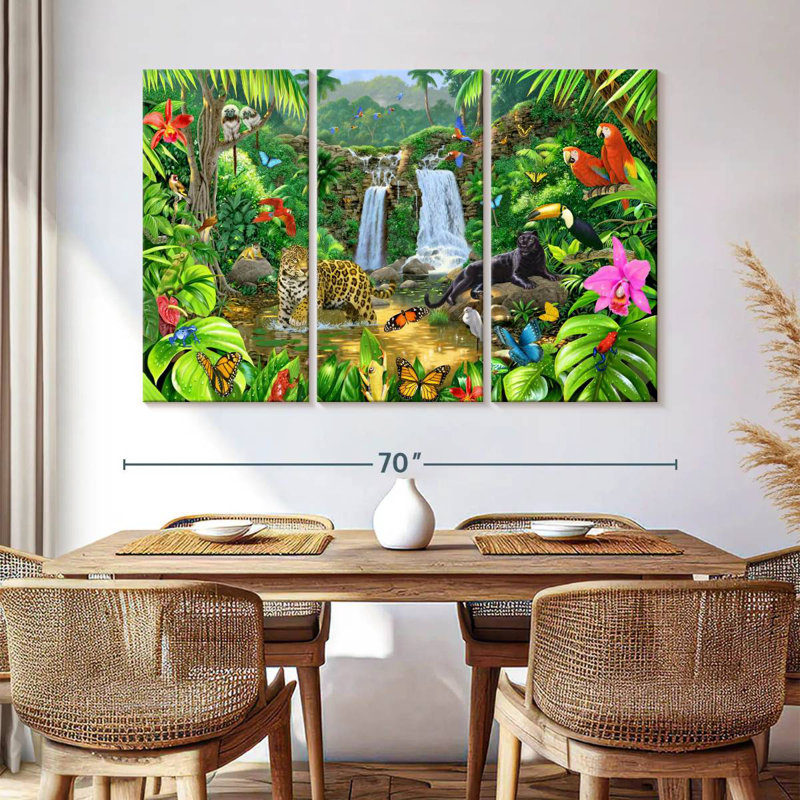 Brampt Rainforest Harmony I, 42" H x 65" W