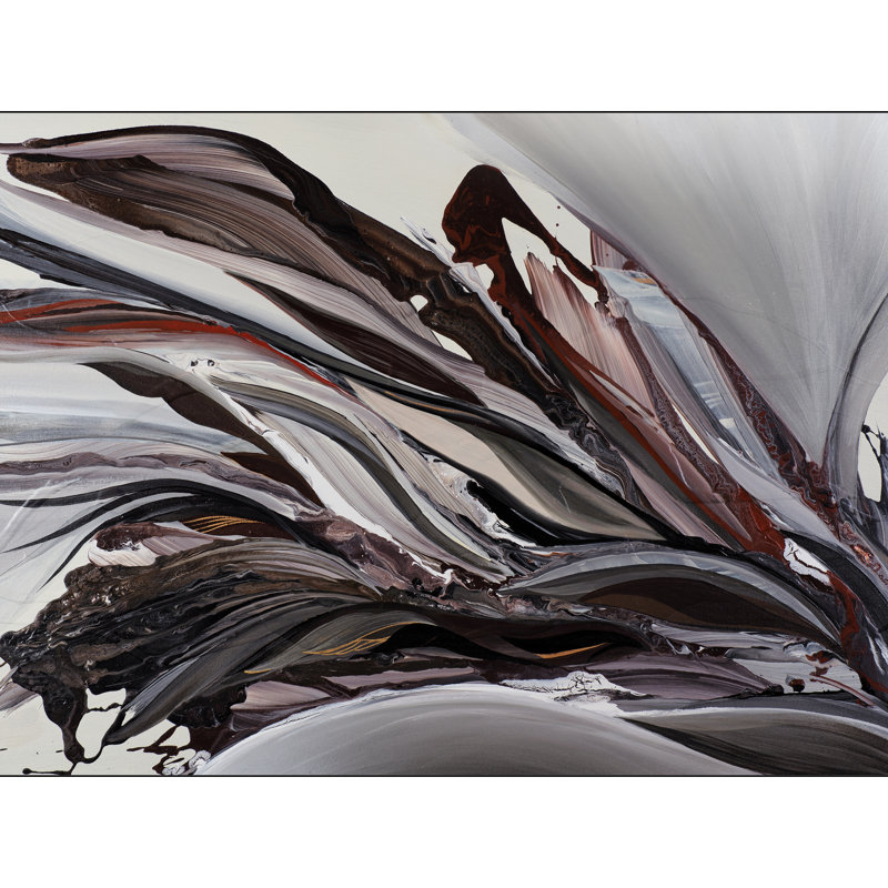 Cendrawasih par Novi Lim - Peinture, Toile avec cadre noir, 24" H x 32" W