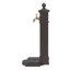 Colonne d'eau rétro autoportante de couleur rouille brune avec robinet de robinet à fixation au sol pour jardin