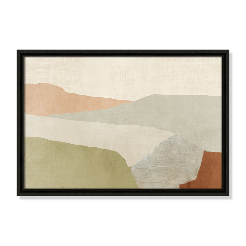 Elspeth Pastel Views - Floater Frame Painting on Canvas, 13.5" H x 19.5" W, Gold
