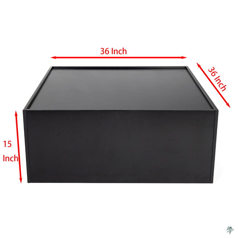 Multifunctional 4-Tier Black Book Shelf & Coffee Table
