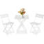 Ensemble bistro 3 pièces pliable - Sans assemblage, table de patio et 2 chaises pour balcon, cour, jardin-129241589