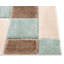 Tapis bleu / brun / crème en polypropylène à poils longs Katy-Joanne-817743434