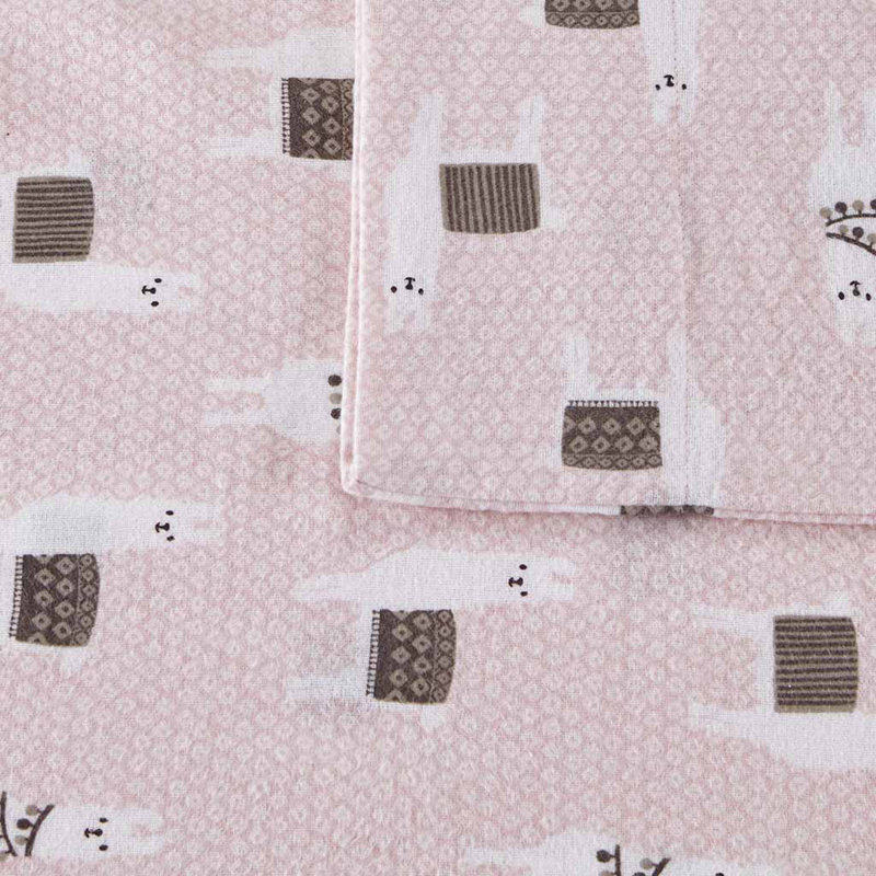 Ensemble de draps en flanelle de coton Gracie Mills Atticus, Ensemble de draps pour lit simple TG avec 1 taie d