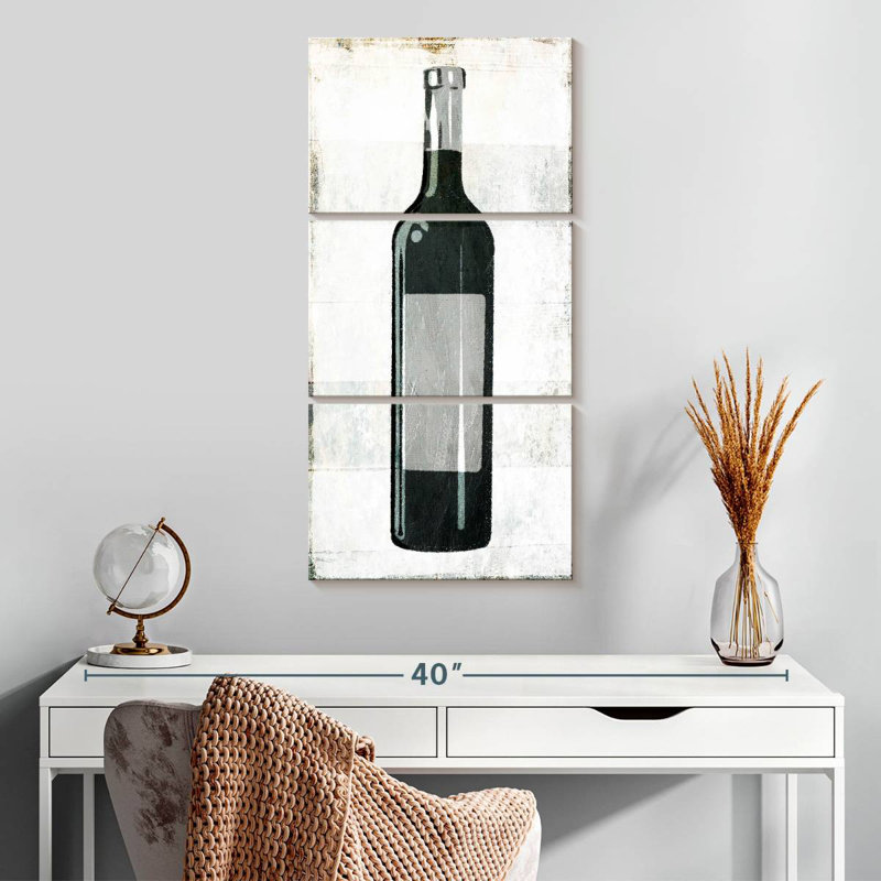 Bouteille de vin, H 32 po x l 15 po