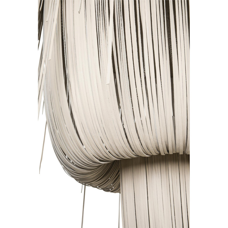 Leather Fringe Chandelier, 98" H x 48" W x 48" D, 7