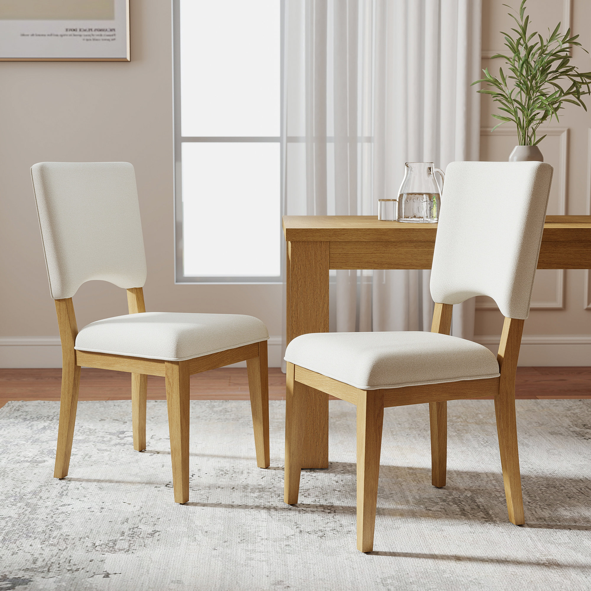 Dutton Dining Chair (Set of 2), Mid Tone Oak