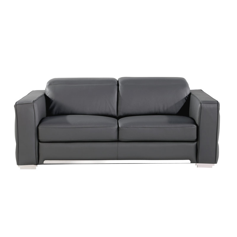 Causeuse Raymod, Gris foncé, Argent