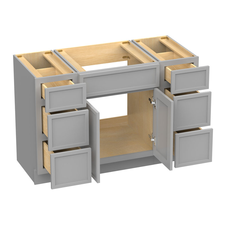 Base de meuble-lavabo simple 48 po seulement, Gris