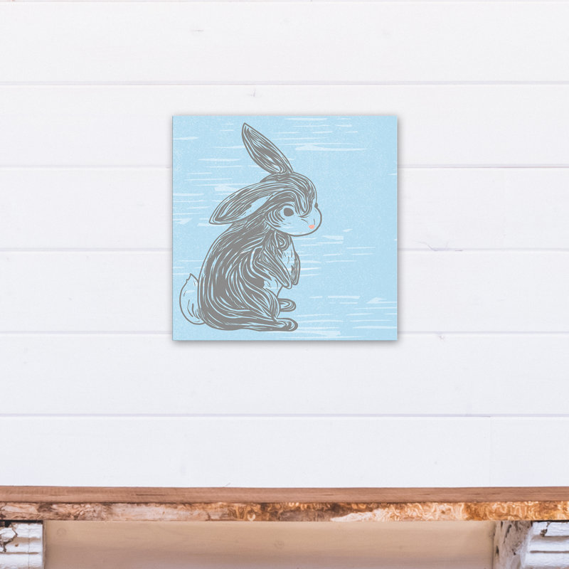 « baby lapin », art sur toile