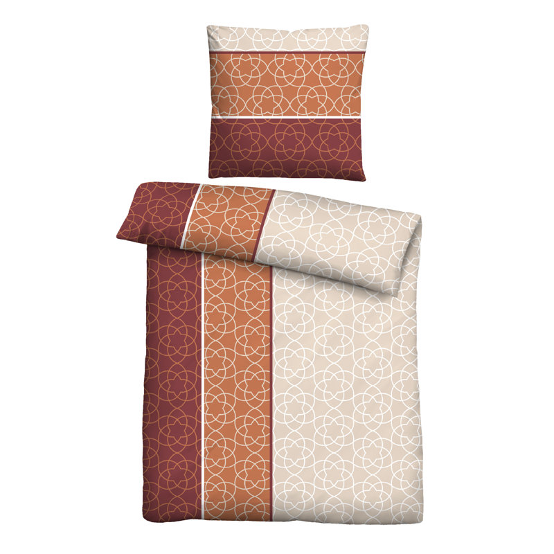 Traumhaft Schlafen - Castell-Markenbettwäsche Fe Cotton Geometric Duvet Cover with Pillow Shams Included