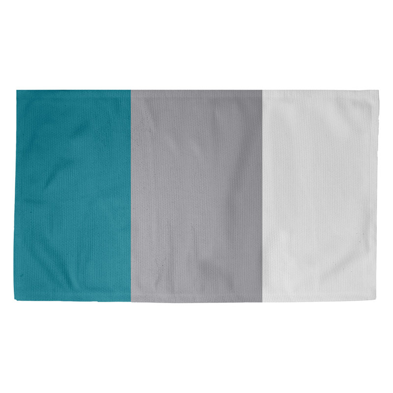 Tapis gris/bleu à rayures, Rectangle 2 pi x 3 pi