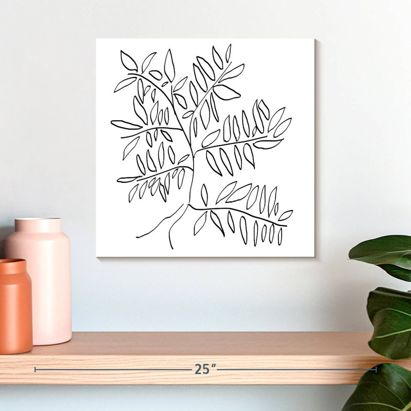 Harnek A Black And White Tree, 16" H x 16" W
