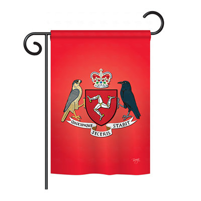 Drapeau maison / jardin en polyester 2 faces Isle of Man