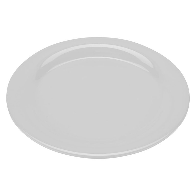 Assiette plate de qualité commerciale GET NP-10-DW, 10,5 po, blanc diamant (ensemble de 12)