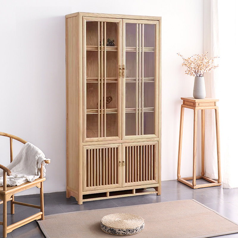Bibliothèque simple en bois massif