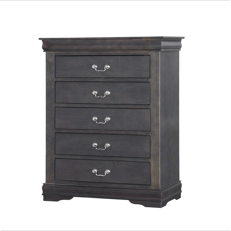 Commode Louis Philippe gris foncé, Gris foncé