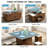 Elviera Multi-Functional Lift-Top Coffee Table With Hidden Storage, 4 Stools, And Lockable Wheels-117215810