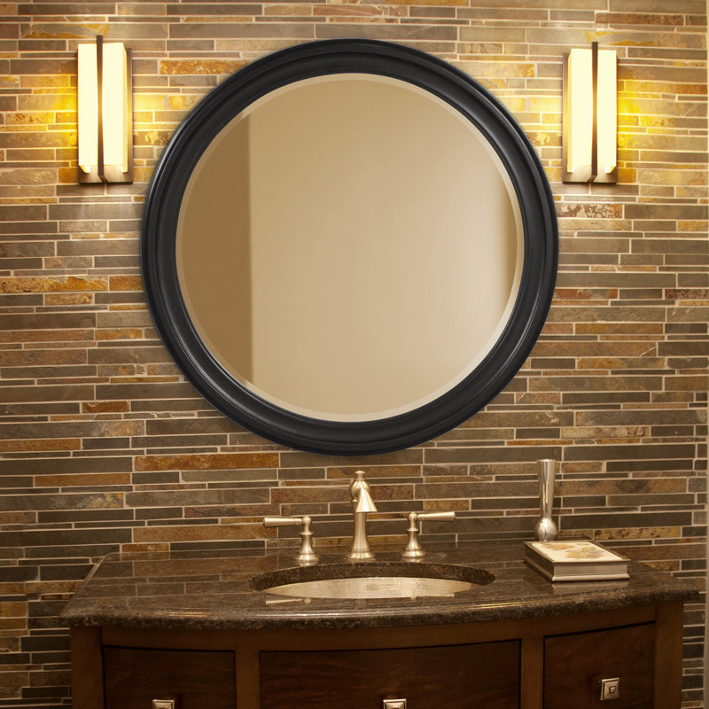 Miroir biseauté moderne et contemporain Talvi, Noir