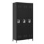 Casiers spacieux en métal pour divers espaces et espaces - Garage de salle de gym à domicile, noir 72 po avec garage de qualité durable
