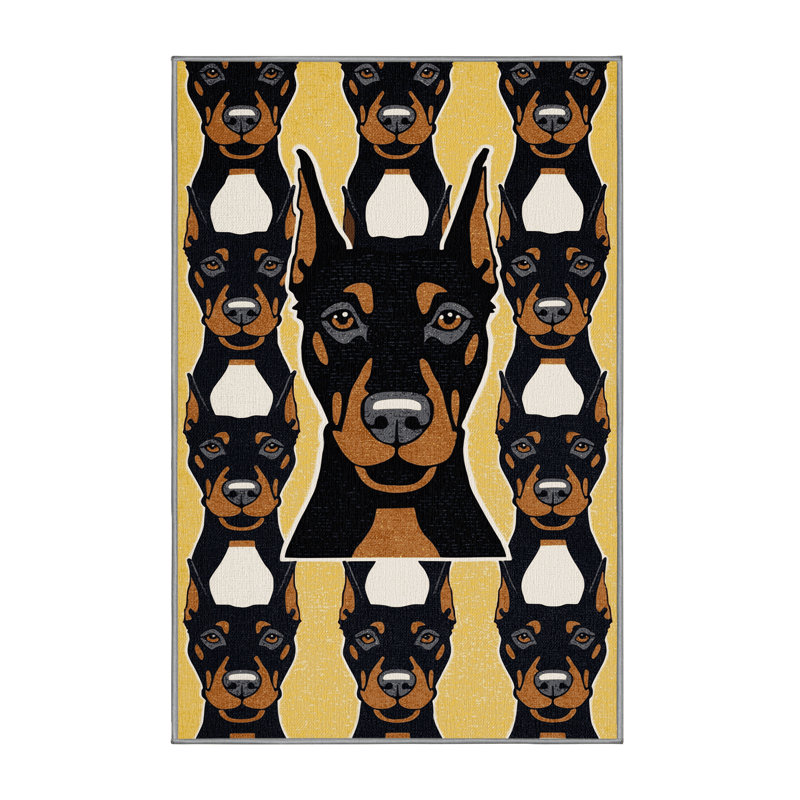  Tapis lavable Doberman Pinscher, Tapis de couloir 2 pi x 4 pi