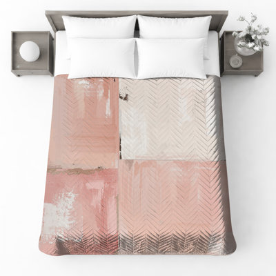 Abstract Brush Strokes Quilted Bedspread All Sizes