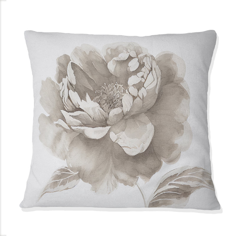 Poussin Blossoming Peony In Shades Of Gray III - imprimé pivoine