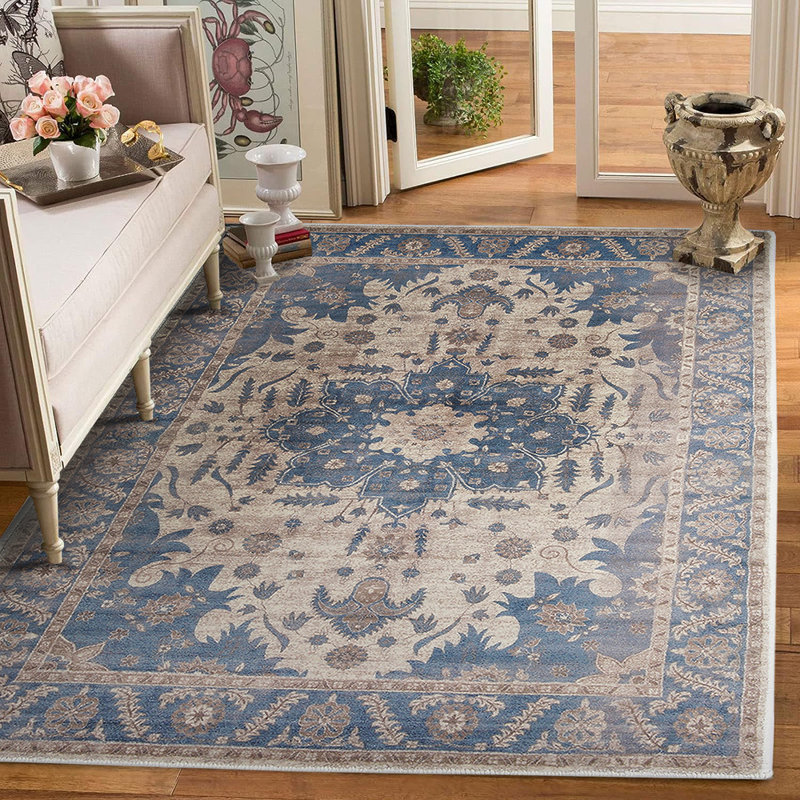 Geometric Shapes Faux Sheepskin 180cm X 100cm Area Rug