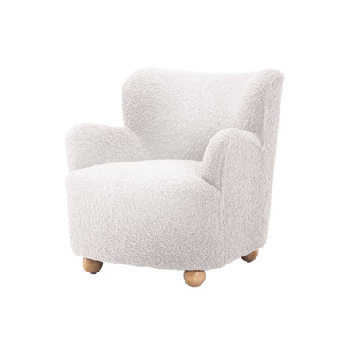31" W Contemporary Accent Chair, White