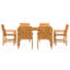 6 - Person Acacia Patio Dining Set with Rectangular Table
