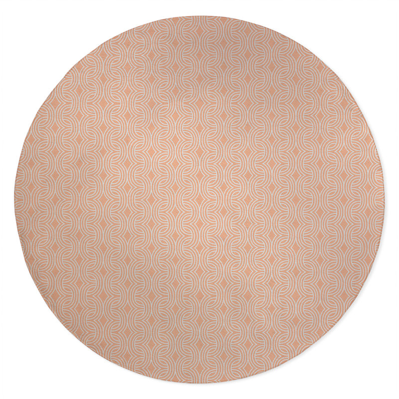 Child Lock Non-Slip Outdoor Rug, Round 5'