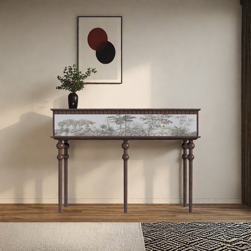 Console Retro Minimalist Elegant, Brun