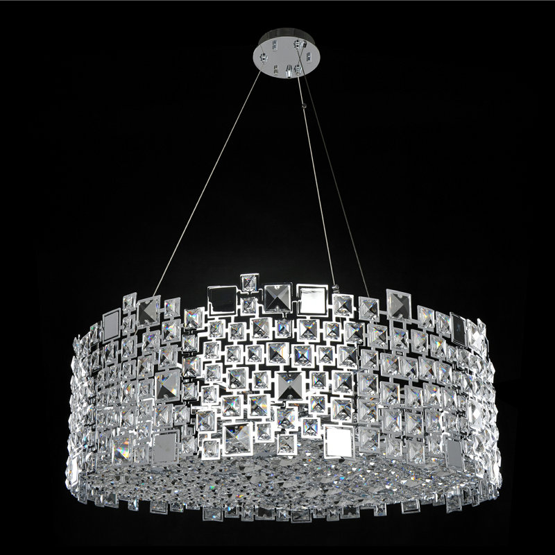 Dolo 12 LT Chrome/Clear Chandelier Allegri