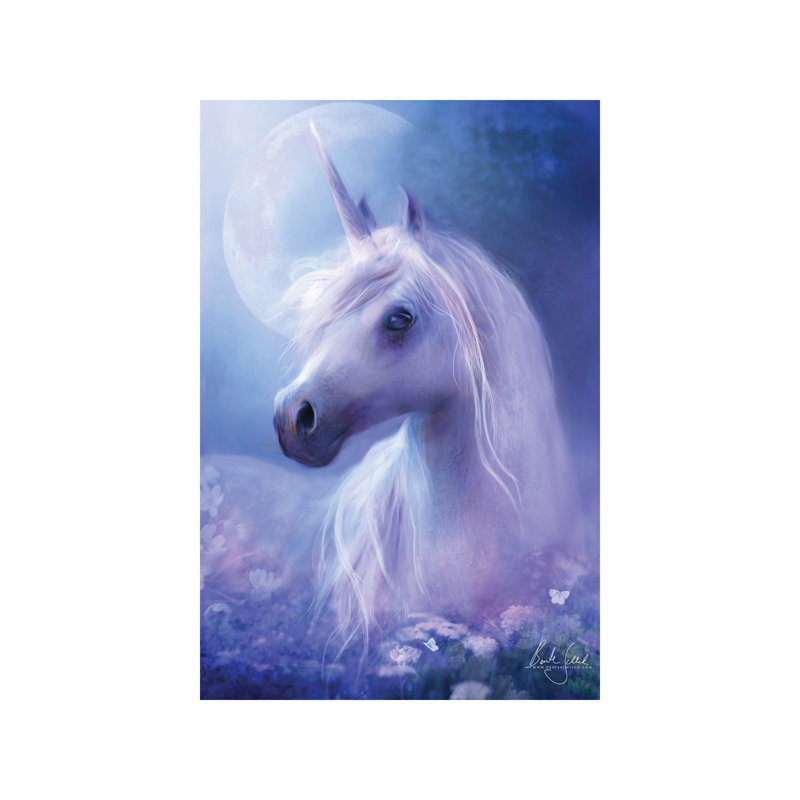 Unicorn Moon by Bente Schlick - Print on Canvas, No Frame, 66.04 cm H x 45.72 cm W x 1.91 cm D
