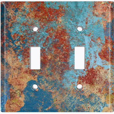 Patterned 2 - Gang Toggle Light Switch Standard Wall Plate