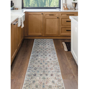 Slip Resistant Latex Infused Natural Cotton Backing Persian Taupe Mahal Design Rug Runners