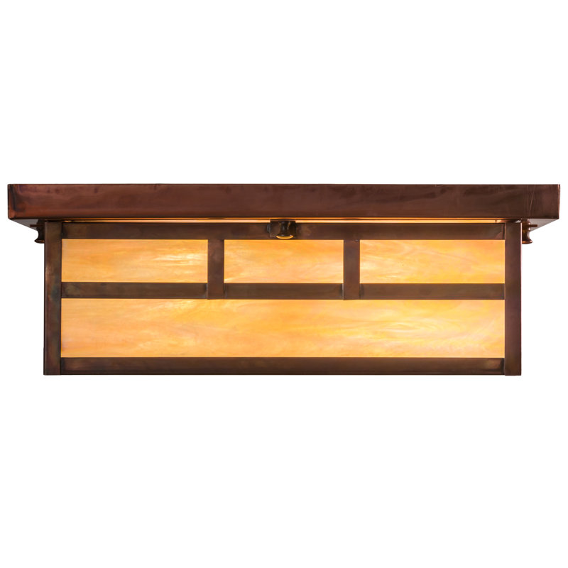 Plafonnier encastré d’extérieur 2 lumières double bar mission