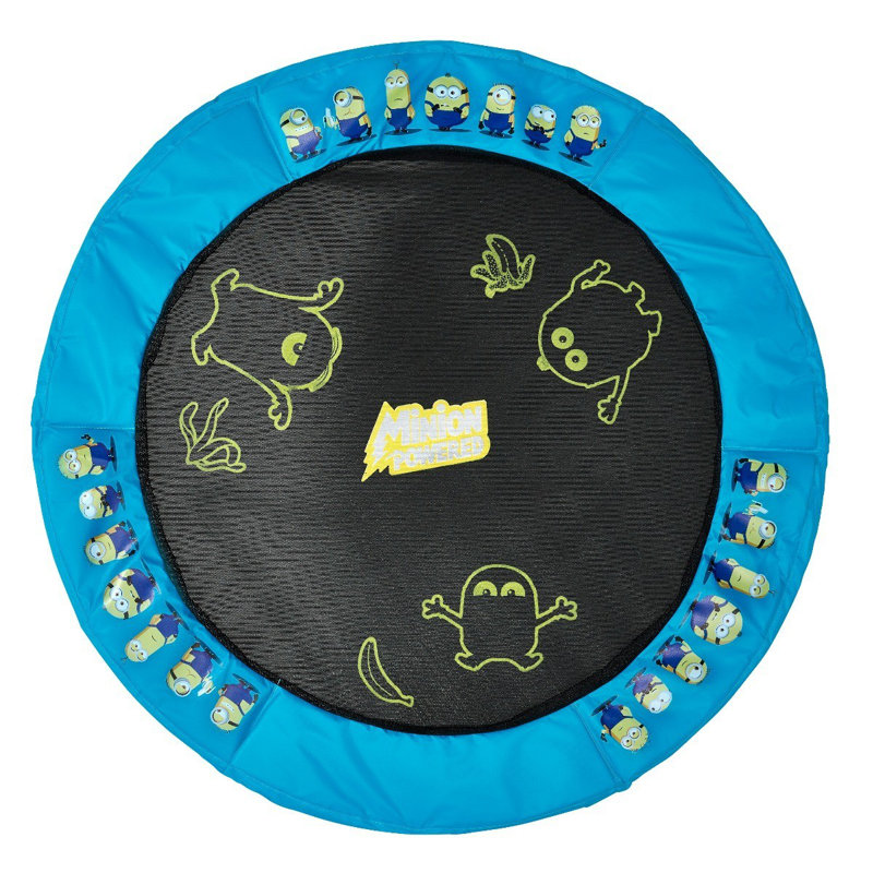 4.5' Round Trampoline with Safety Enclosure, Teal