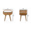 Table de chevet en bois massif Cariotta