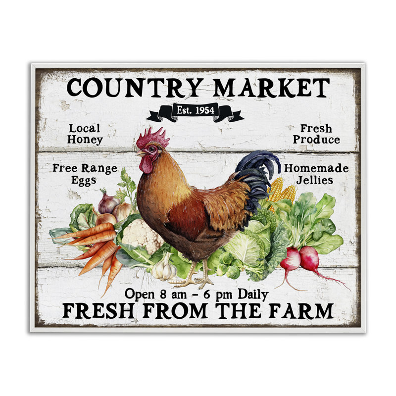 Art de giclée de légumes du marché champêtre par Creatif Belle, H 11 po x l 14 po