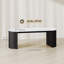 Coffee Table, Centre Table with Marble-Effect Top, Black-1471884852