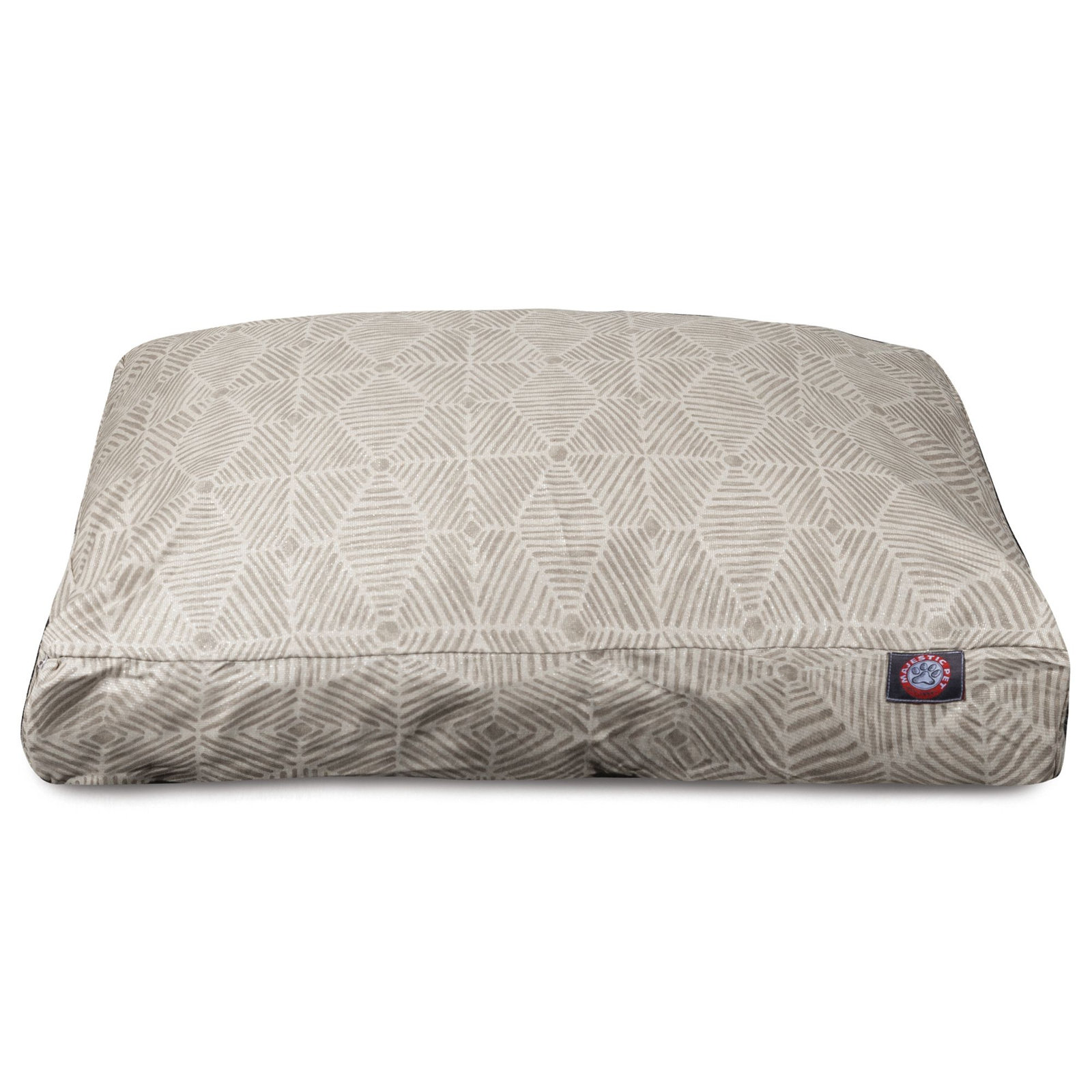 Charlie Orthopedic Cotton Geometric Pillow, Beige Metallic, Medium (29" W x 36" D x 5" H);
