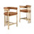 Leathaire Barstool With Matte Chrome Frame-724134715