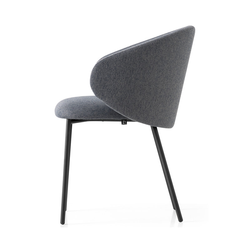 Tuka Upholstered Armchair with Metal Frame, Taupe, Matte Black