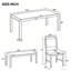 Ensemble de table de salle à manger vintage extensible pour 4 à 6 personnes avec 4 chaises rembourrées et banc-1422700851