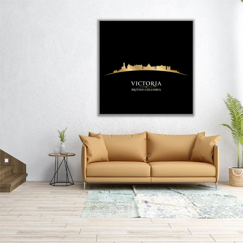 «Victoria British Columbia, City Skyline», reproduction d'art sur toile, H 40 po x l 40 po