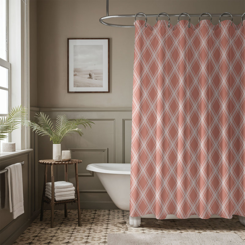 Rideau de douche Premium, H 74 po x l 71 po, Mélange pastel rétro