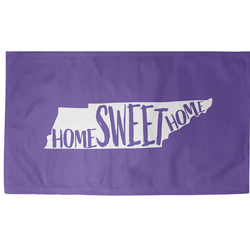 Tapis mauve Home Sweet Tennessee, Rectangle 2 pi x 3 pi