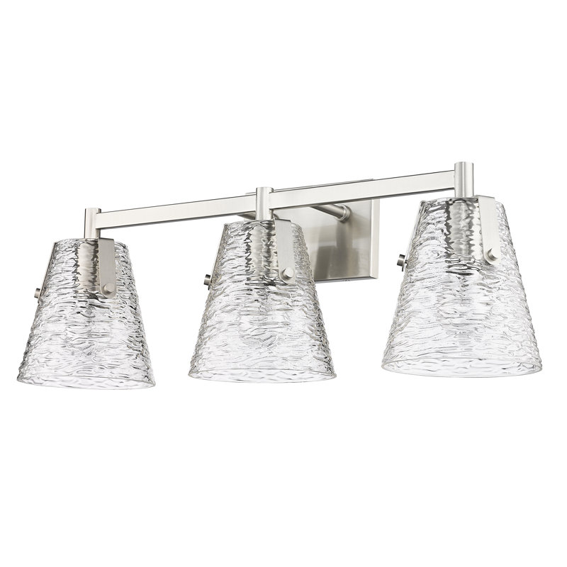 Éclairage pour meuble-lavabo 3 lumières Basiliso, Nickel brossé