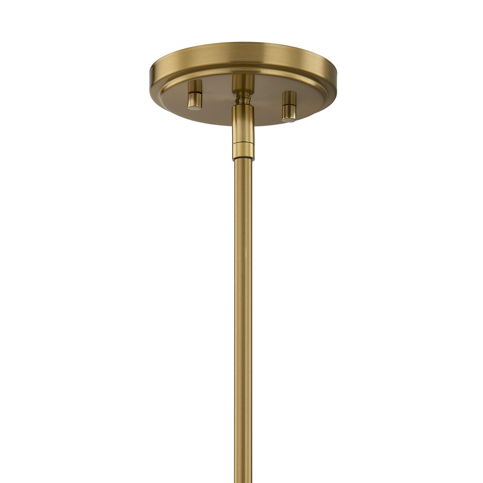 Breena Single Light Glass Dimmable Pendant, Warm Brass, White